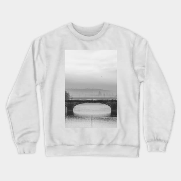 Bridge in Prague Crewneck Sweatshirt by ansaharju